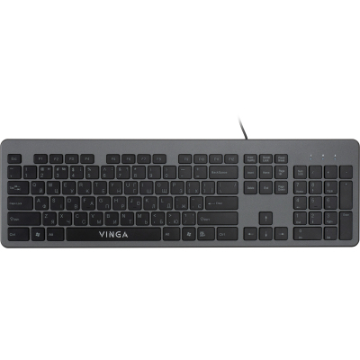 Клавіатура Vinga KB735 black-grey