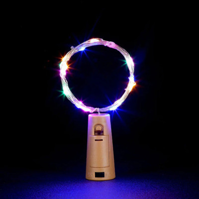 Гірлянда Colorway пробка для бутылки на батарейках LED 20/2М (5шт/уп) цветная (CW-GC-20L2BMC) фото №3
