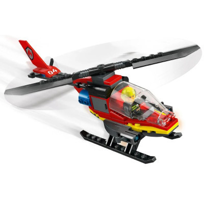 Конструктор Lego City Пожежний рятувальний гелікоптер 85 деталей (60411) фото №6