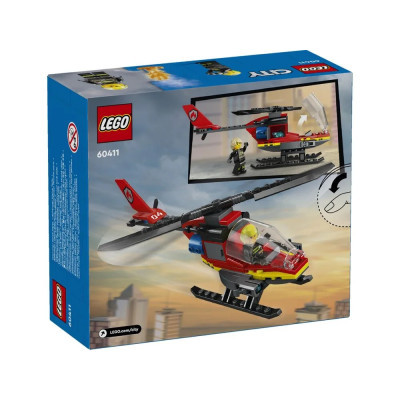 Конструктор Lego City Пожежний рятувальний гелікоптер 85 деталей (60411)