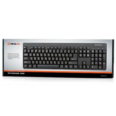 Клавиатура REAL-EL 502 Standard, USB, black фото №5