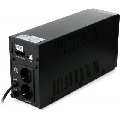Джерело безперебійного живлення Vinga LCD 600VA metal case with USB (VPC-600MU) фото №6