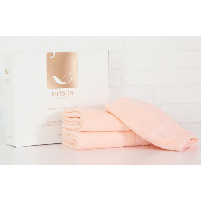 Рушник MirSon набор банных №5080 Elite SoftNess Peach 50х90, 70х140, 100х1 (2200003961003)