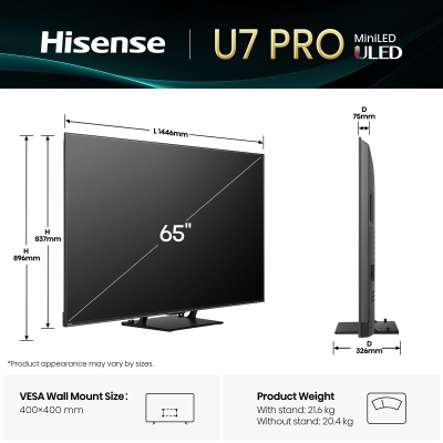 Телевизор Hisense 65U7Q PRO фото №2