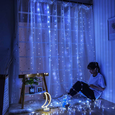 Гірлянда Colorway штора водопад 3x3м 300LED 220V синяя (CW-GW-300L33VWFBL) фото №11