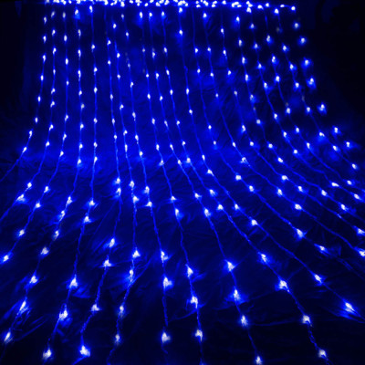 Гірлянда Colorway штора водопад 3x3м 300LED 220V синяя (CW-GW-300L33VWFBL) фото №5
