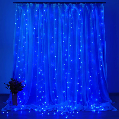 Гірлянда Colorway штора водопад 3x3м 300LED 220V синяя (CW-GW-300L33VWFBL) фото №6