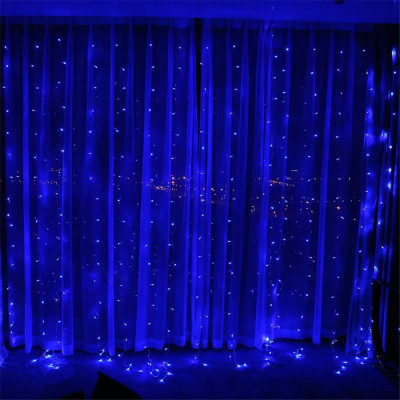 Гірлянда Colorway штора водопад 3x3м 300LED 220V синяя (CW-GW-300L33VWFBL) фото №7