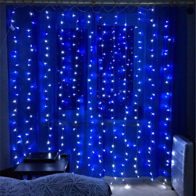 Гірлянда Colorway штора водопад 3x3м 300LED 220V синяя (CW-GW-300L33VWFBL) фото №8