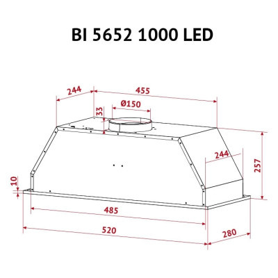 Вытяжки Perfelli BI 5652 I 1000 LED фото №11