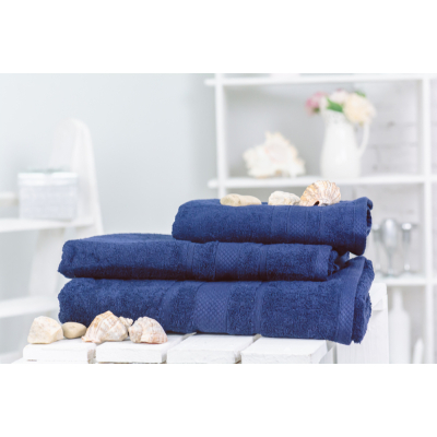 Рушник MirSon набор банный №5003 SoftNess Darkblue 50x90, 70x140, 100x150 (2200003182637)