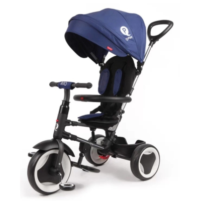 Велосипед дитячий QPlay RITO Rubber складаний триколісний Blue (S380-2BlueRubber)
