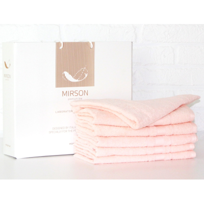 Рушник MirSon набор банных №5080 Elite SoftNess Peach 50х90 6 шт (2200003524048)