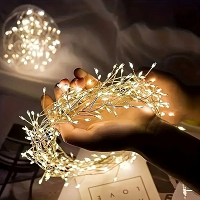 Гирлянда Colorway Кластер LED 200 6 м 8 функцій Мідна струна Теплий колір 220 V (CW-G-200L6VC) фото №8