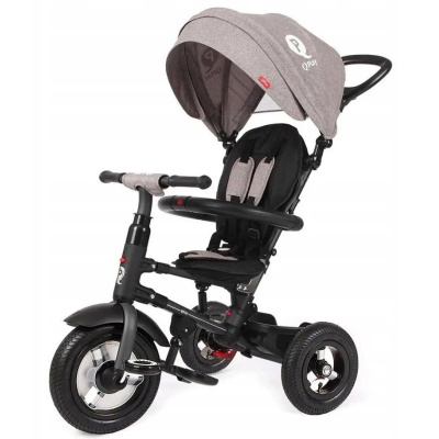 Велосипед дитячий QPlay RITO Rubber складаний триколісний Grey (S380-2GreyRubber)