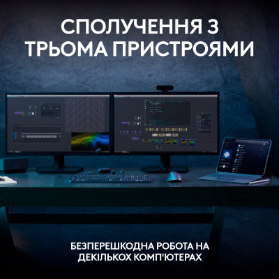 Клавіатура Logitech MX Keys S Plus Palmrest Wireless UA Graphite (920-011589) фото №10