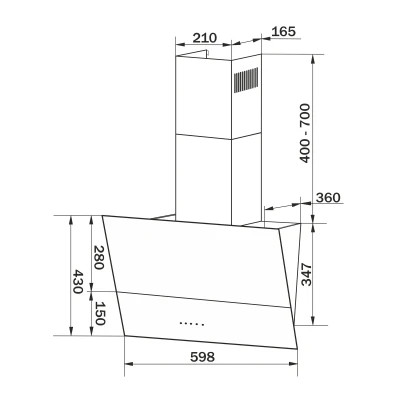 Витяжки GRANADO Vivares 613-1100 grafito glass (GCH316399) фото №11