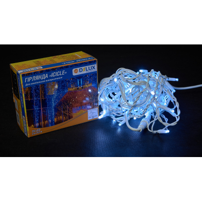 Гирлянда Delux Icicle 75LED 2x0.7m 18 flash білий/білий IP44 EN (90012951)