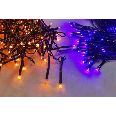 Гирлянда YES! Fun 100 LED, оранжевый фиолет. 5м, 8 режимов (801178)