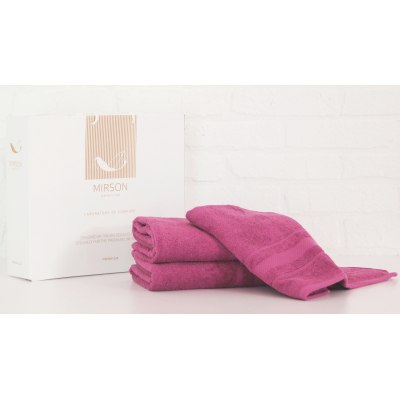 Рушник MirSon набор банных №5081 Elite SoftNess Plum 50х90, 70х140 (2200003960853)