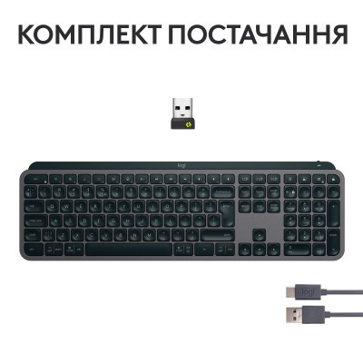 Клавиатура Logitech MX Keys S Wireless UA Graphite (920-011593) фото №9