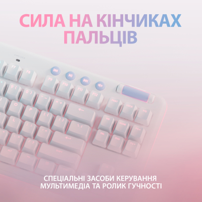 Клавіатура Logitech G715 Aurora Wireless Gaming GX Brown Lightspeed/Bluetooth UA Off-White (920-010465) фото №5