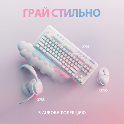 Клавіатура Logitech G715 Aurora Wireless Gaming GX Brown Lightspeed/Bluetooth UA Off-White (920-010465) фото №8