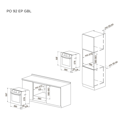 Духова шафа Pyramida PO 92 EP GBL фото №12