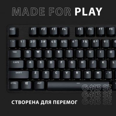 Клавиатура Logitech G413 SE Mechanical Tactile Switch USB UA Black (920-010437) фото №7