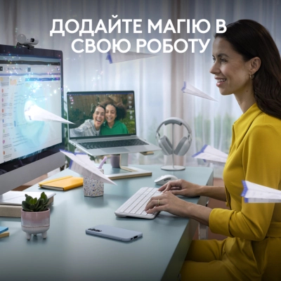 Клавиатура Logitech K950 Bluetooth/Wireless UA Off-White (920-012466) фото №2