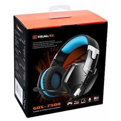 Наушники REAL-EL GDX-7500 black-blue фото №9