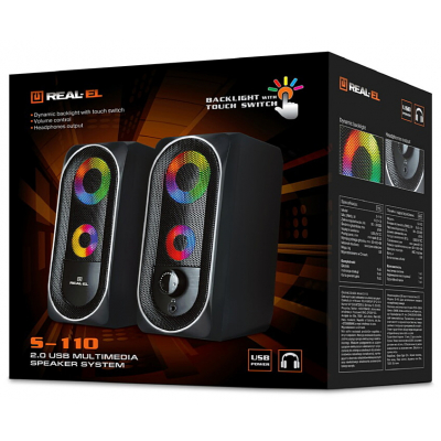 Акустическая система REAL-EL S-110 USB Black фото №8
