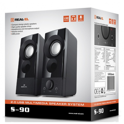 Акустическая система REAL-EL S-90 Black фото №9