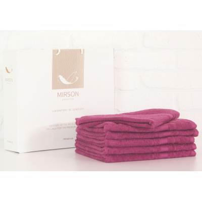 Рушник MirSon набор банных №5081 Elite SoftNess Plum 50х90 6 шт (2200003524055)