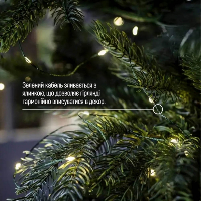 Гирлянда Colorway Роса LED 50 5 м 8 функцій теплий колір USB (CW-G-50L5NU) фото №10