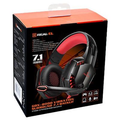 Навушники REAL-EL GDX-8000 VIBRATION SURROUND 7.1 BACKLIT фото №8