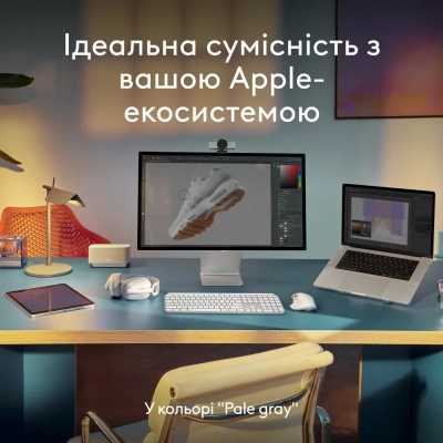 Клавиатура Logitech MX Keys S для MAC Bluetooth/Wireless UA Pale Grey (920-011638) фото №10