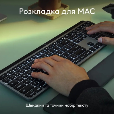 Клавиатура Logitech MX Keys S для MAC Bluetooth/Wireless UA Pale Grey (920-011638) фото №5