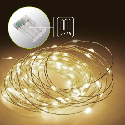 Гірлянда Colorway Струна LED 100 10 м теплий колір 3 AA Battery (CW-G-100L10NB) фото №2