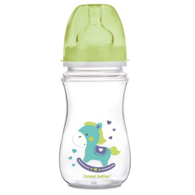 Пляшечка для годування Canpol babies антиколікова EasyStart - Toys 240 мл (35/221_gre)