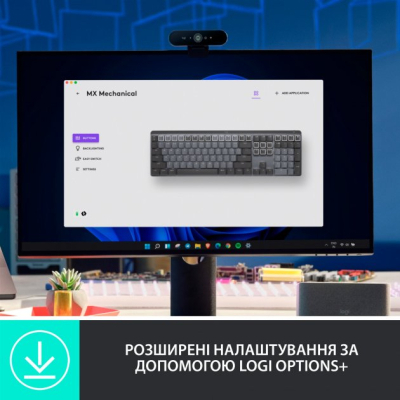 Клавиатура Logitech MX Mechanical Wireless Illuminated Performance UA Graphite (920-010759) фото №5