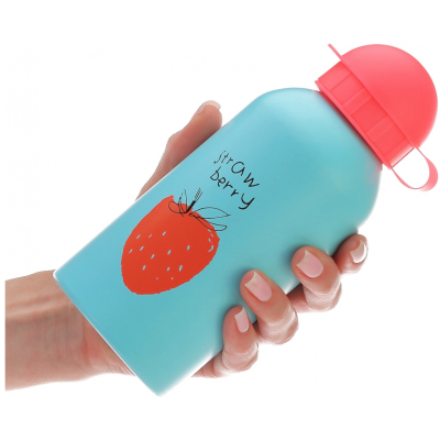 Пляшечка для годування Cool For School Поильник-непроливайка  Strawberry, 500 мл., голубая (CF61303) фото №4