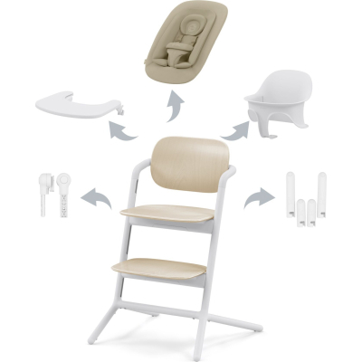 Стільчик для годування Cybex Lemo 4в1 Sand White (521003223)