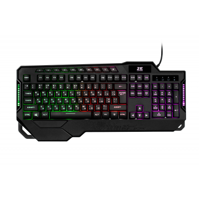 Клавіатура 2E KG340 LED USB Black Ukr (-KG340UBK)
